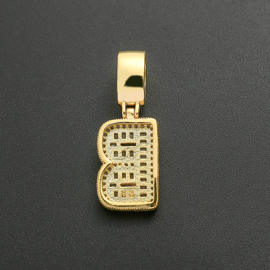 Heritage Architecture - Forever Yours - 18K Gold Ice Zircon Letter Necklace