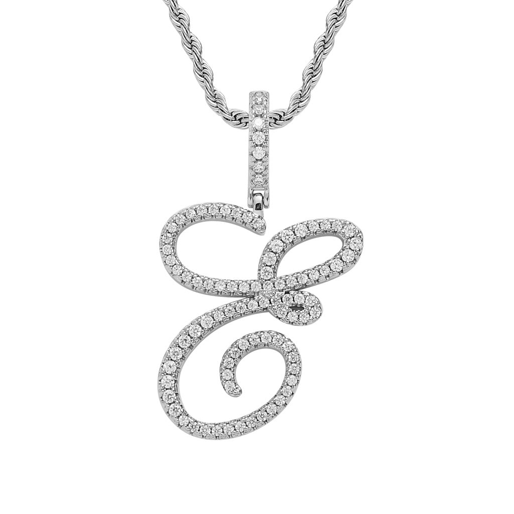 Heritage Architecture - Write My Name - Cursive Zircon Letter Necklace in 18K Gold