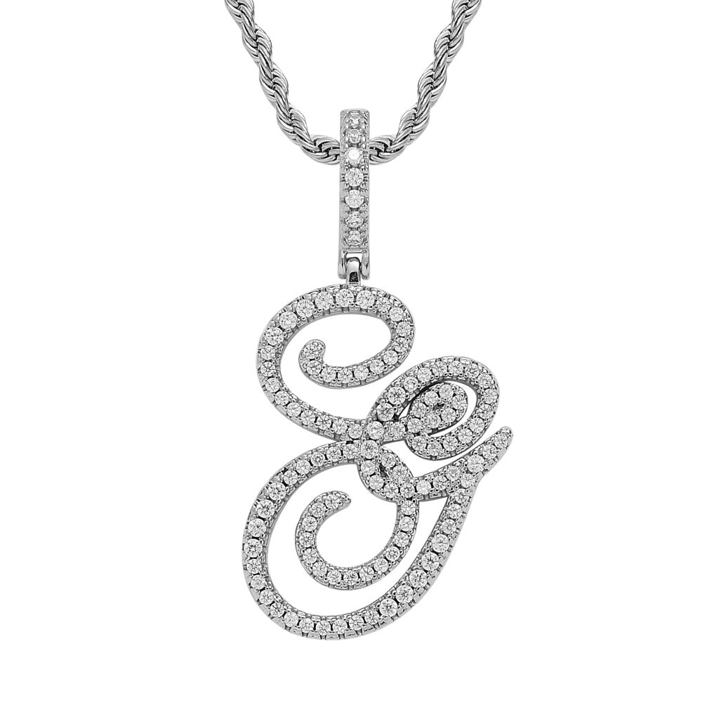 Heritage Architecture - Write My Name - Cursive Zircon Letter Necklace in 18K Gold